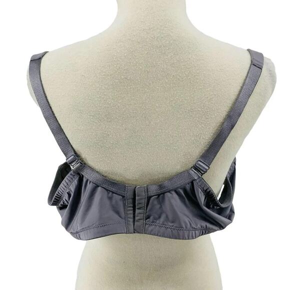 Torrid Black Mesh Balconette Bra Grey Underwire Lightly Lined 46B - Picture 4 of 10